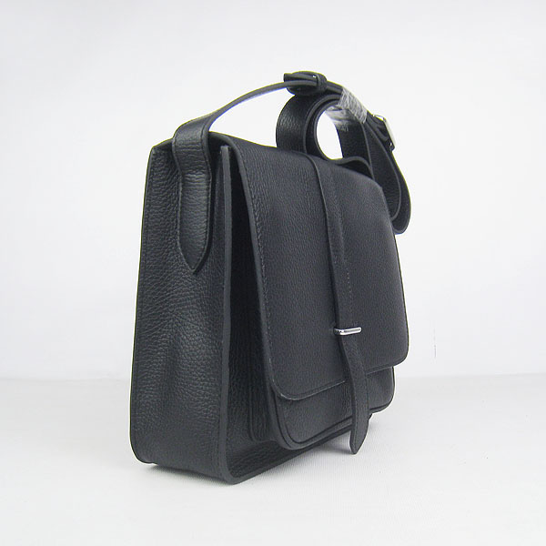 7A Hermes Handbag Hermes Togo Leather Messenger Bag Black h2811 Replica
